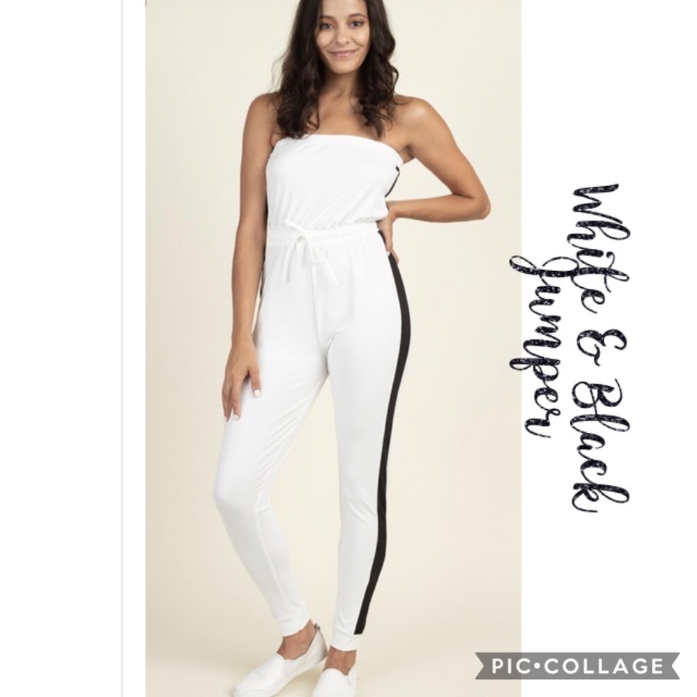 White Jumper w/Black Racer Stripe